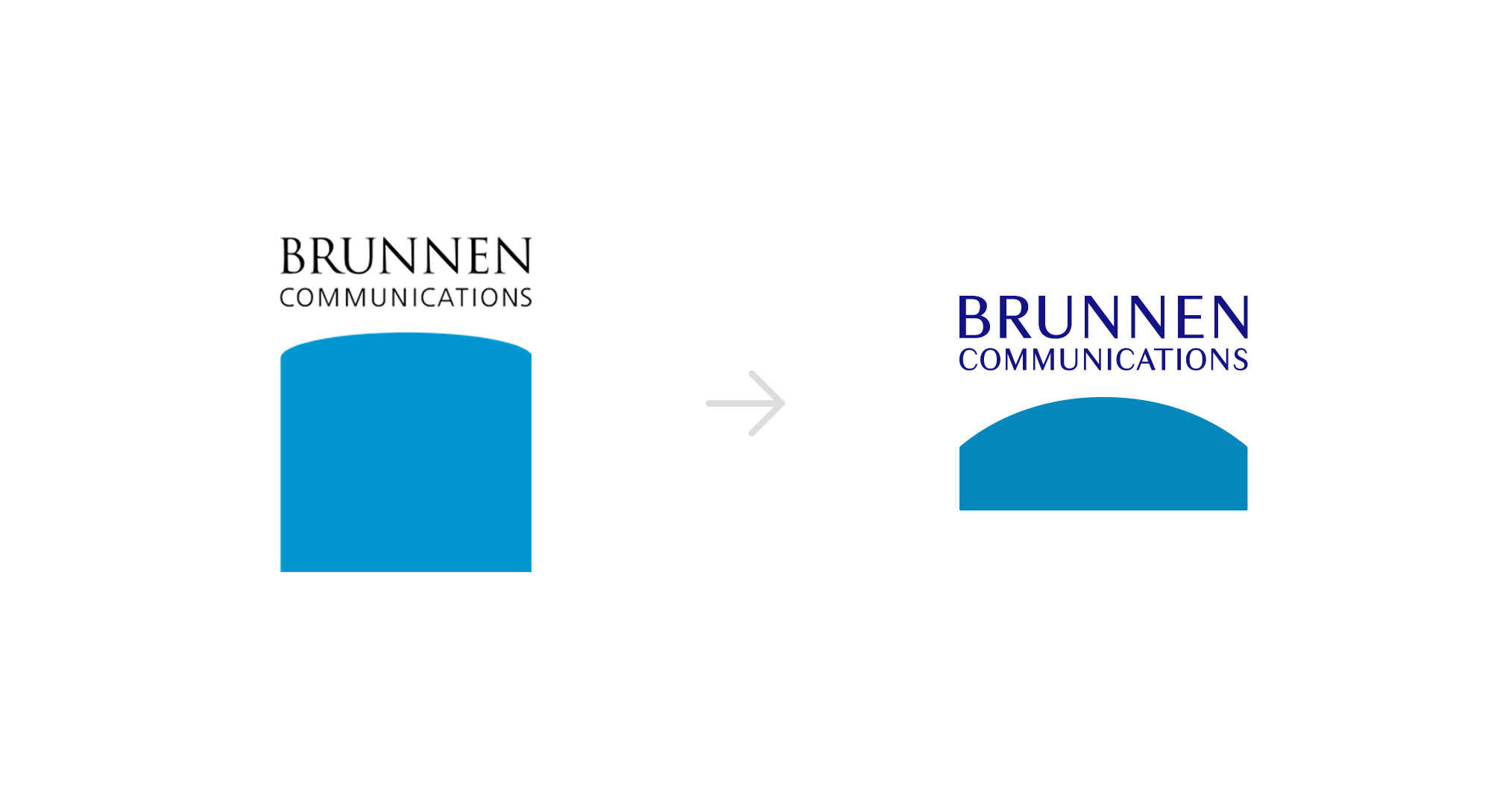 Brunnen-logo vanha ja-uusi